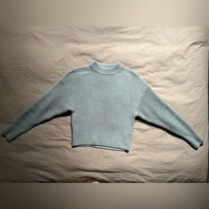 Everlane The Texture Cotton Crew - Blue Shadow, size XS